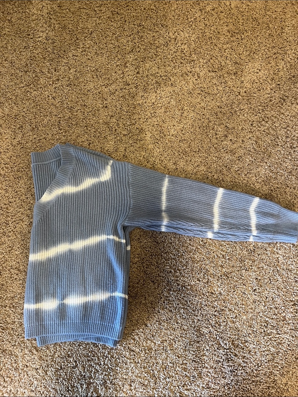 Light Blue & White Stripe Crewneck Sweater - Women